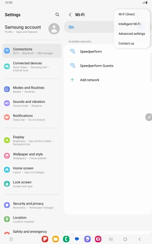 Press Intelligent Wi-Fi.
