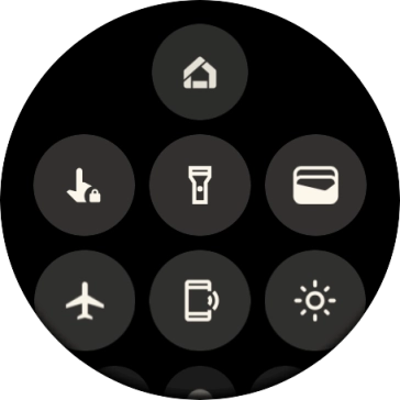 Press the flight mode icon to turn the function on or off.