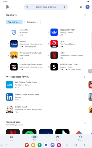 Press the profile icon.