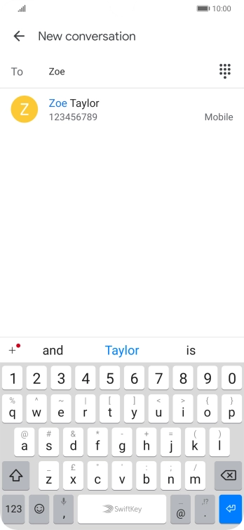 Press the required contact.