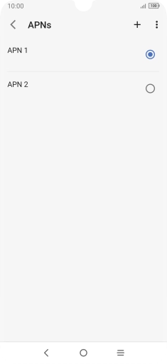 Press the field next to the data connection to activate it.