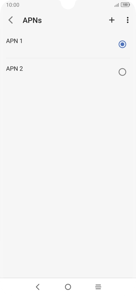 Press the field next to the data connection to activate it.