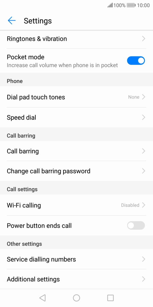 Press Additional settings.