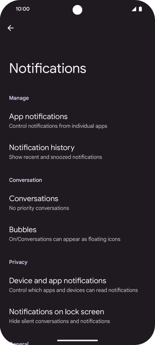 Press App notifications.