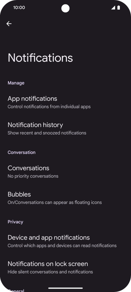 Press App notifications.
