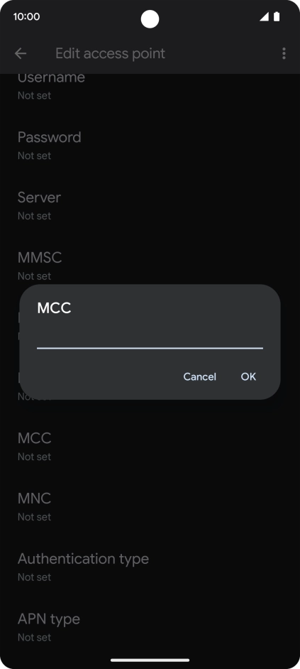 Key in 234 and press OK.