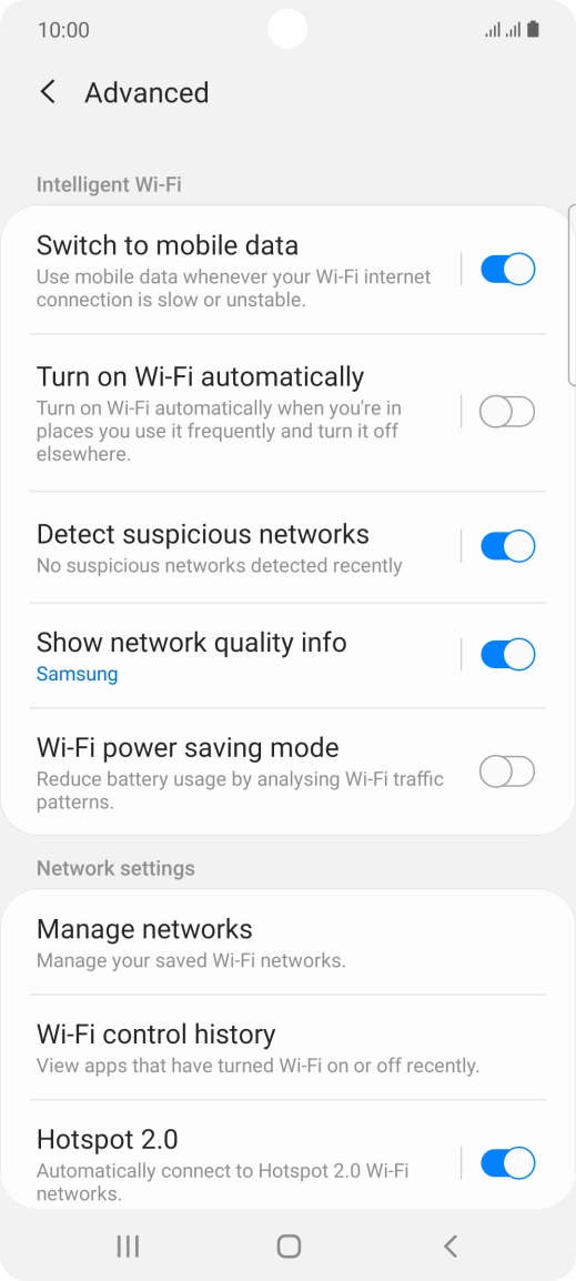Press the indicator next to 