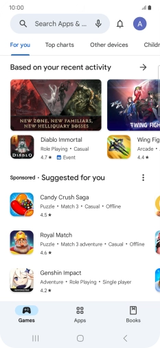 Press the profile icon.