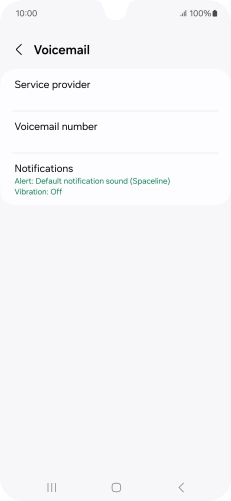 Press Voicemail number.