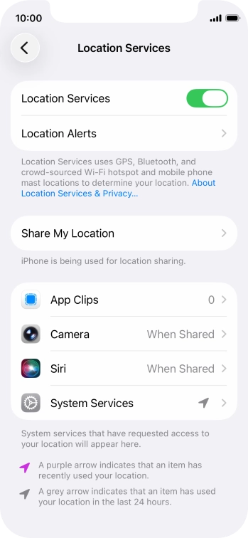 Press the required app.