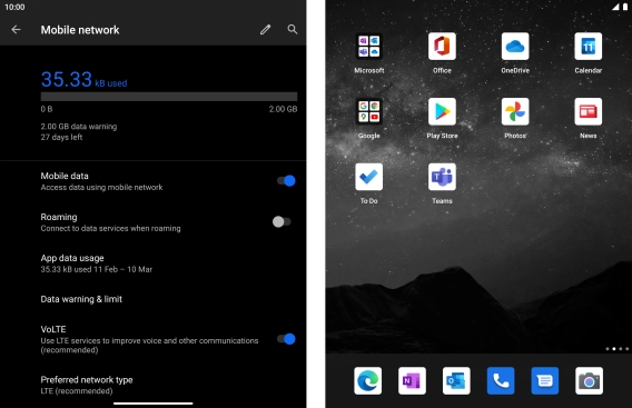 The total data usage is displayed.