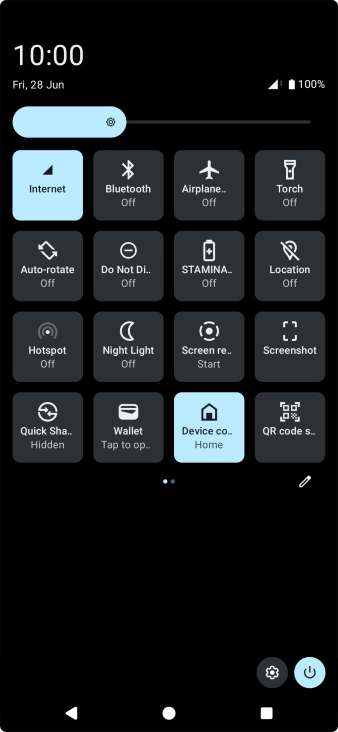 Press the settings icon.
