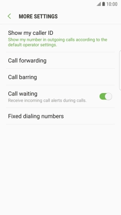 Press Call forwarding.