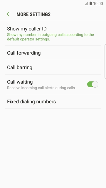 Press Call forwarding.