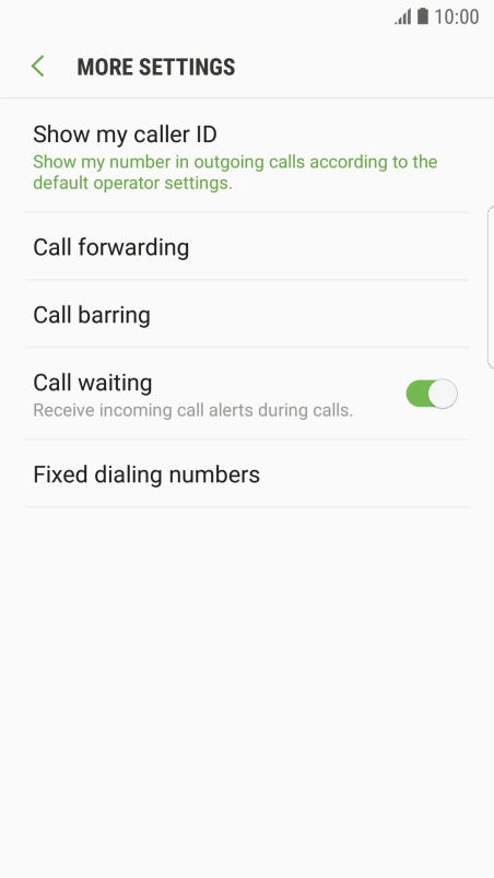 Press the indicator next to 