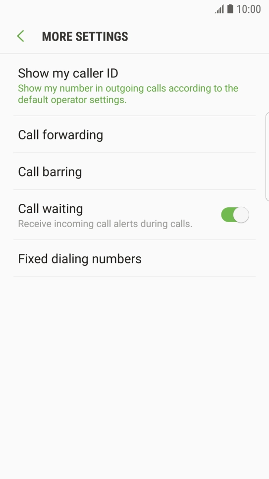 Press the indicator next to 