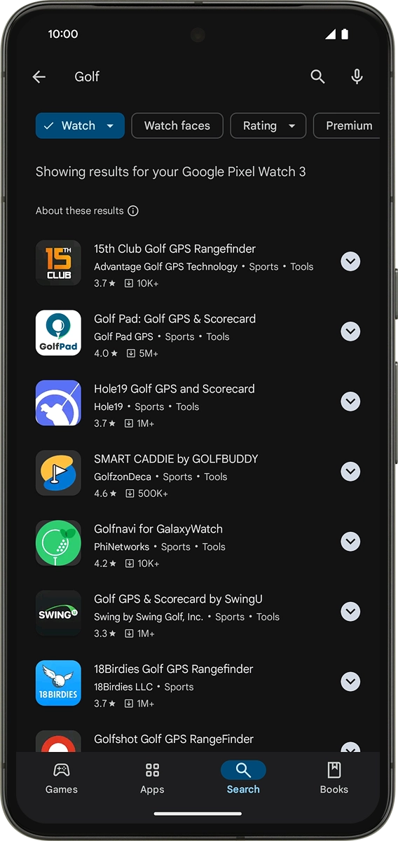 On your phone: Press the required app.