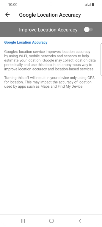 If you press the indicator next to 