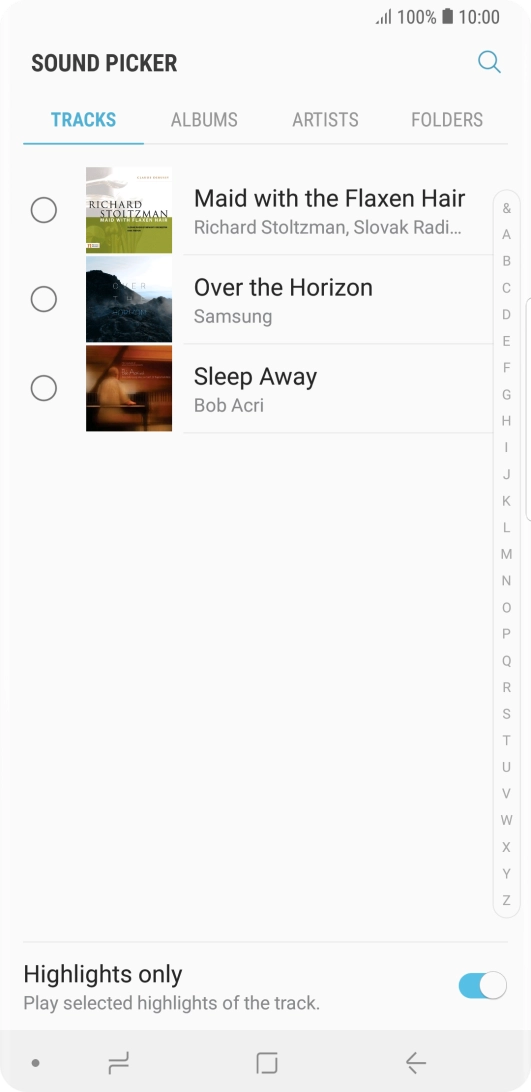 Press the required ring tones to hear them.
