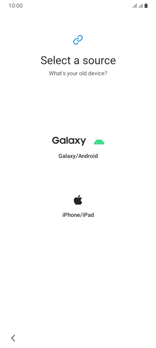 Press the required setting and follow the instructions on the screen to transfer the content from another phone.