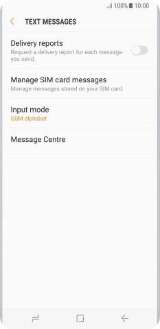 Press Message Centre.