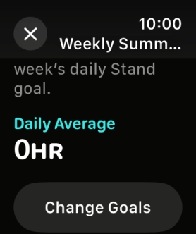 Follow the instructions on the screen to see an activity summary for the current week or to adjust the daily activity goal.