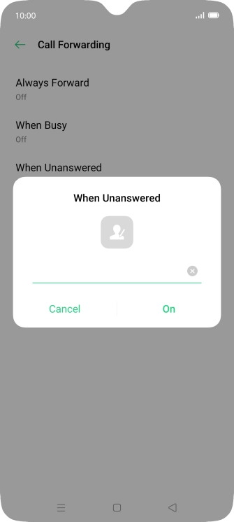 Key in +447953222222 and press On.