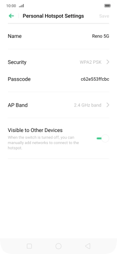 Press the field next to 
