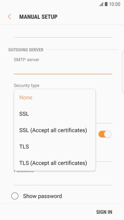 Press None to turn off the function.