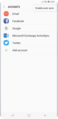 Press Enable auto sync.