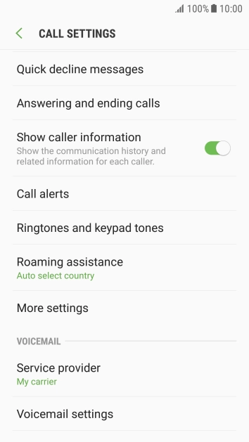 Press More settings.