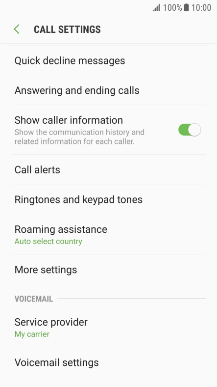 Press More settings.