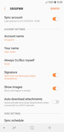 Press the indicator next to 