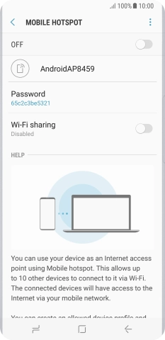 Press the menu icon.