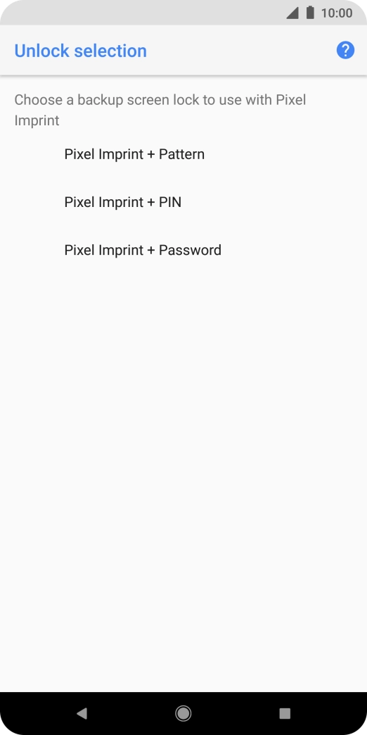 Press the required phone lock code and follow the instructions on the screen to create an additional phone lock code.