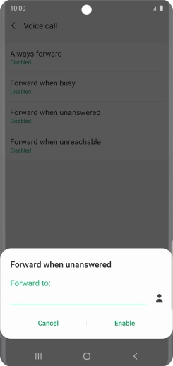 Key in +447953222222 and press Enable.