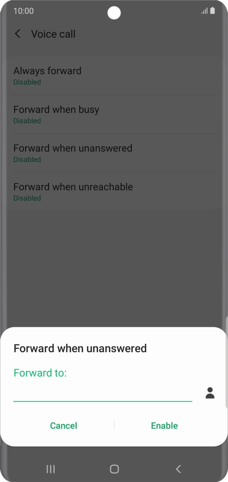 Key in +447953222222 and press Enable.