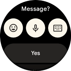 Press the write reply icon and key in the required text.