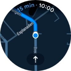 Press the directions icon.