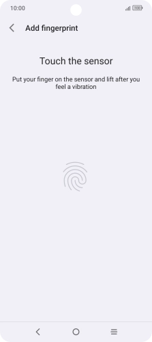 Follow the instructions on the screen to create the phone lock code using your fingerprint.