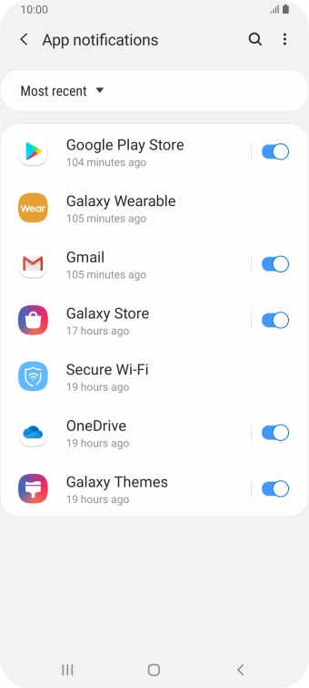 Press the drop down list.
