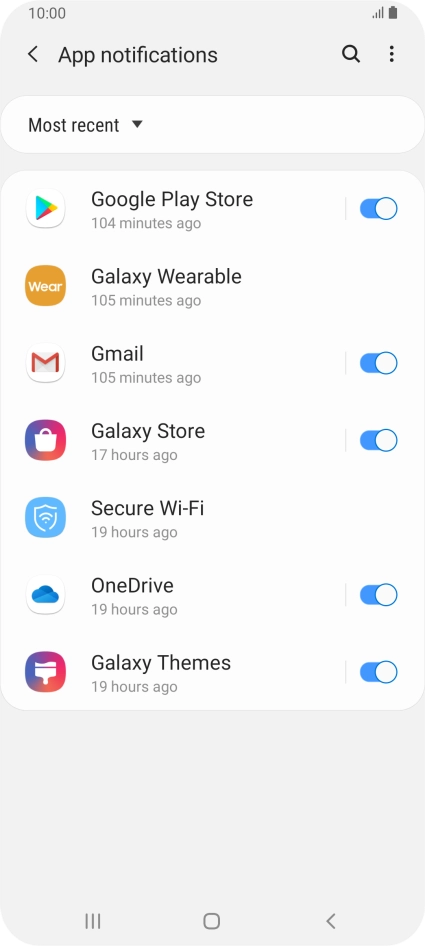 Press the drop down list.