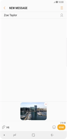Press SEND when you've written your picture message.