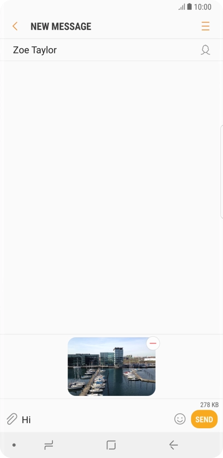 Press SEND when you've written your picture message.