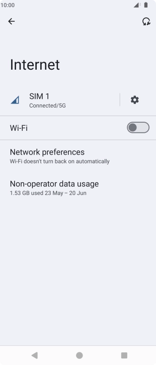 Press the indicator next to 
