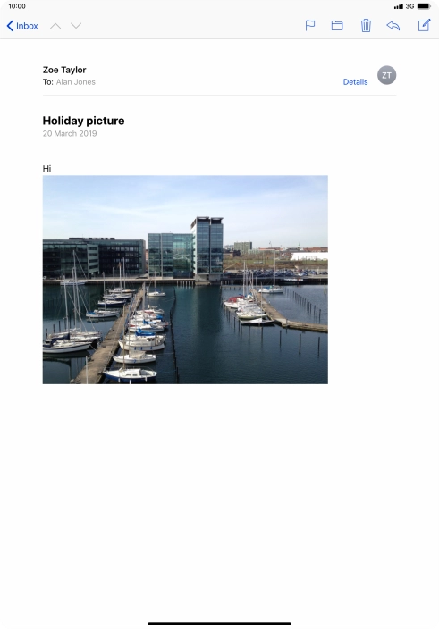 Press the new email icon.