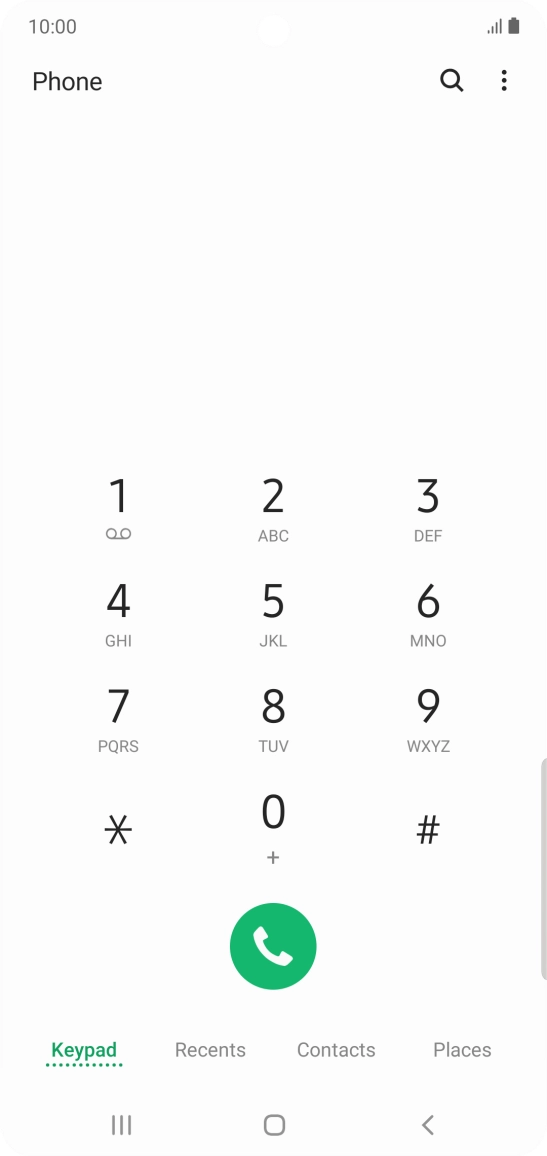 Press the menu icon.