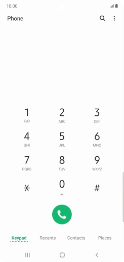 Press the menu icon.