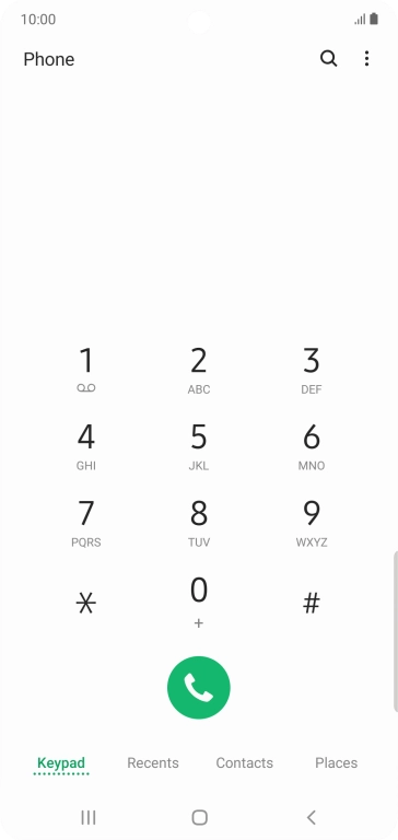 Press the menu icon.