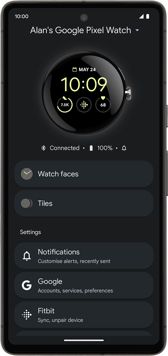 On your phone: Press Google.
